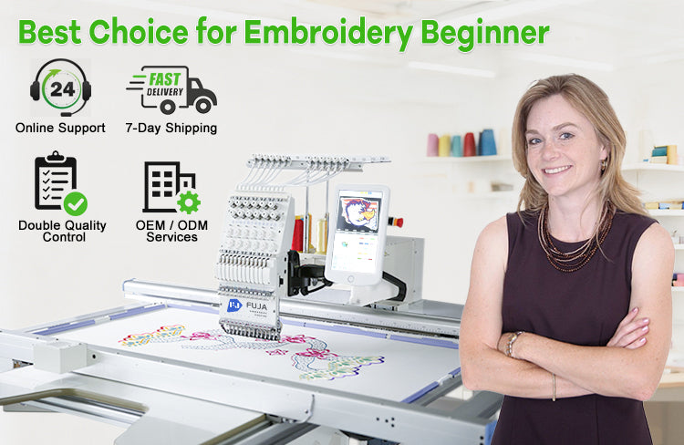 Máquina de bordado plano computarizada de un solo cabezal de gran formato para 700 x 1200 mm