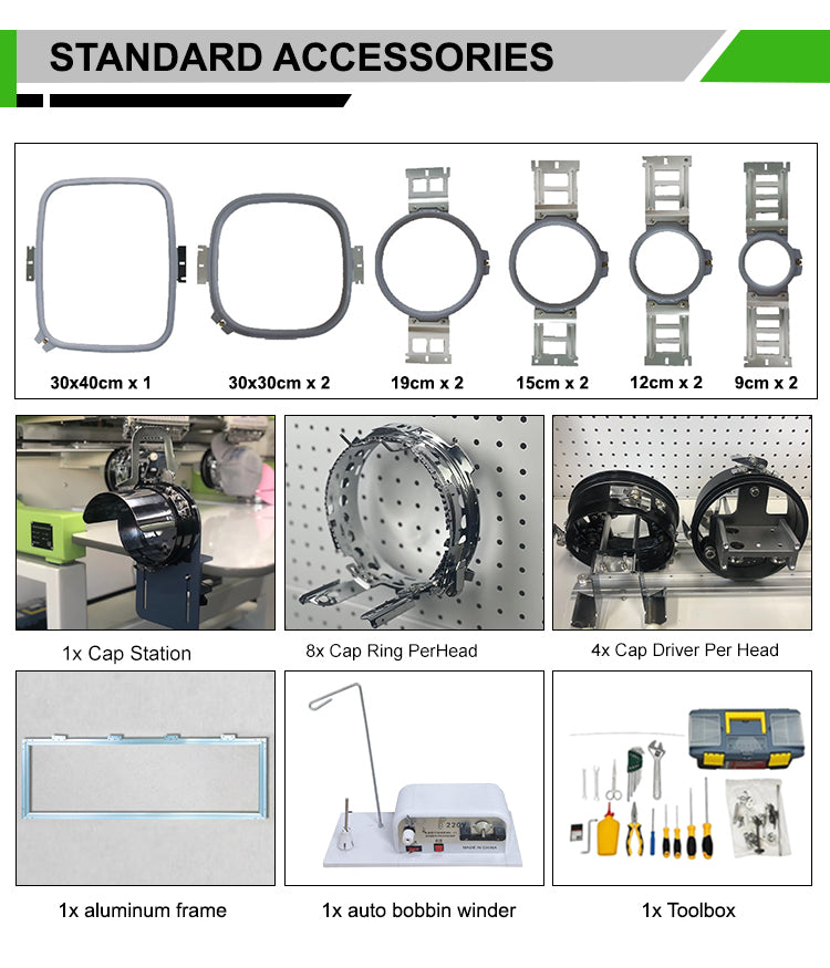 FJ-1504HQ Industrial 12 15 Needles Embroidery Machine 400*450