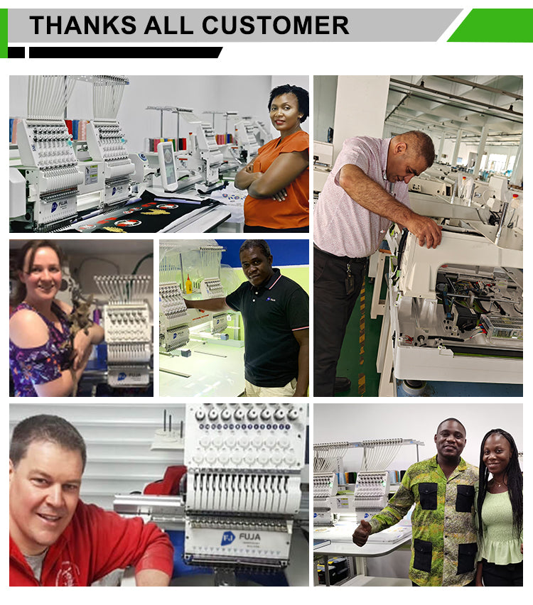 FJ-1504HQ Industrial 12 15 Needles Embroidery Machine 400*450