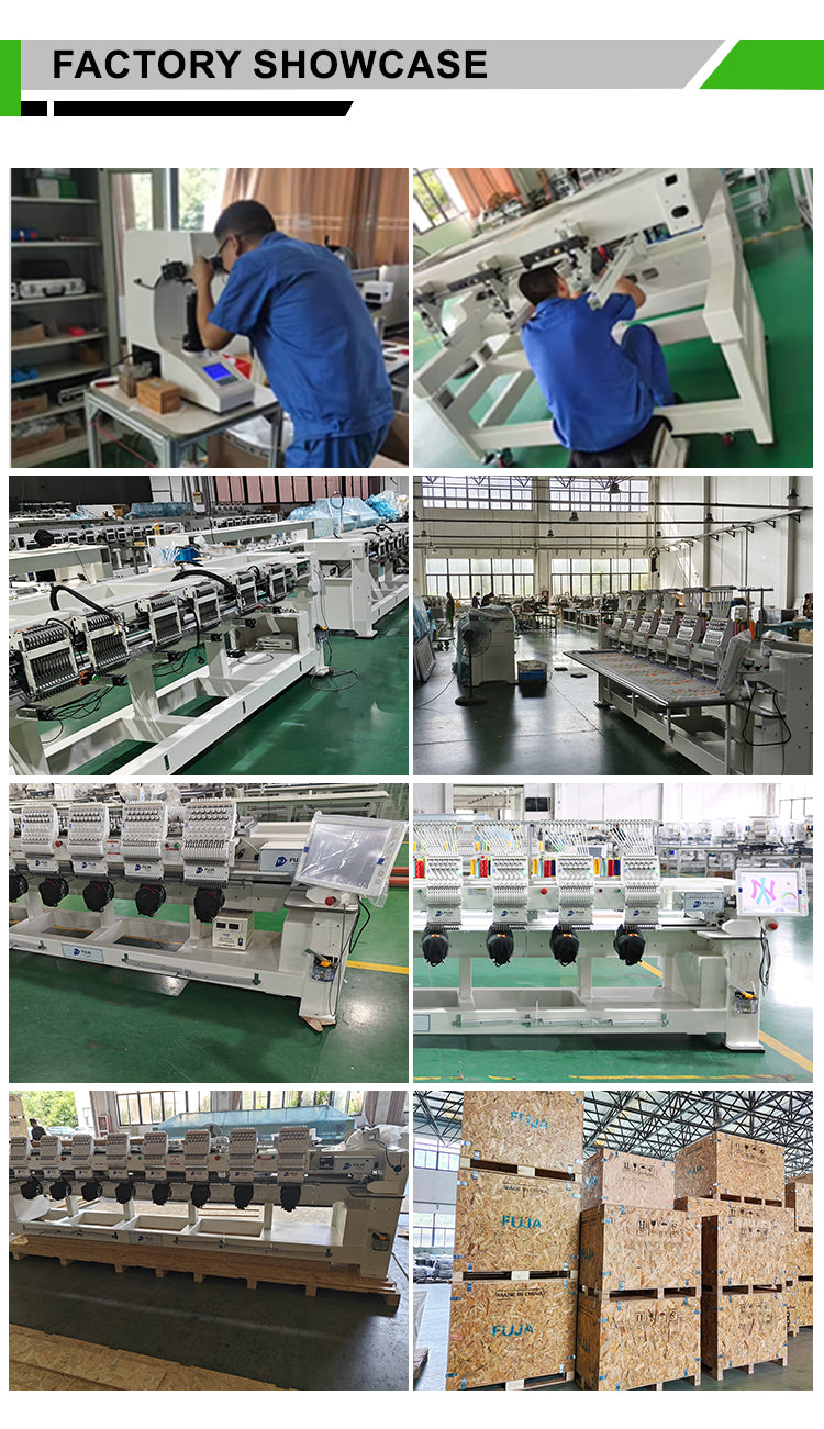FJ-1504HQ Industrial 12 15 Needles Embroidery Machine 400*450