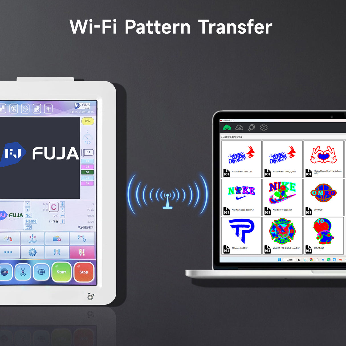 Máquina de bordar doméstica FUJA de un solo cabezal con 10 agujas para gorras y camisetas, 240 x 360