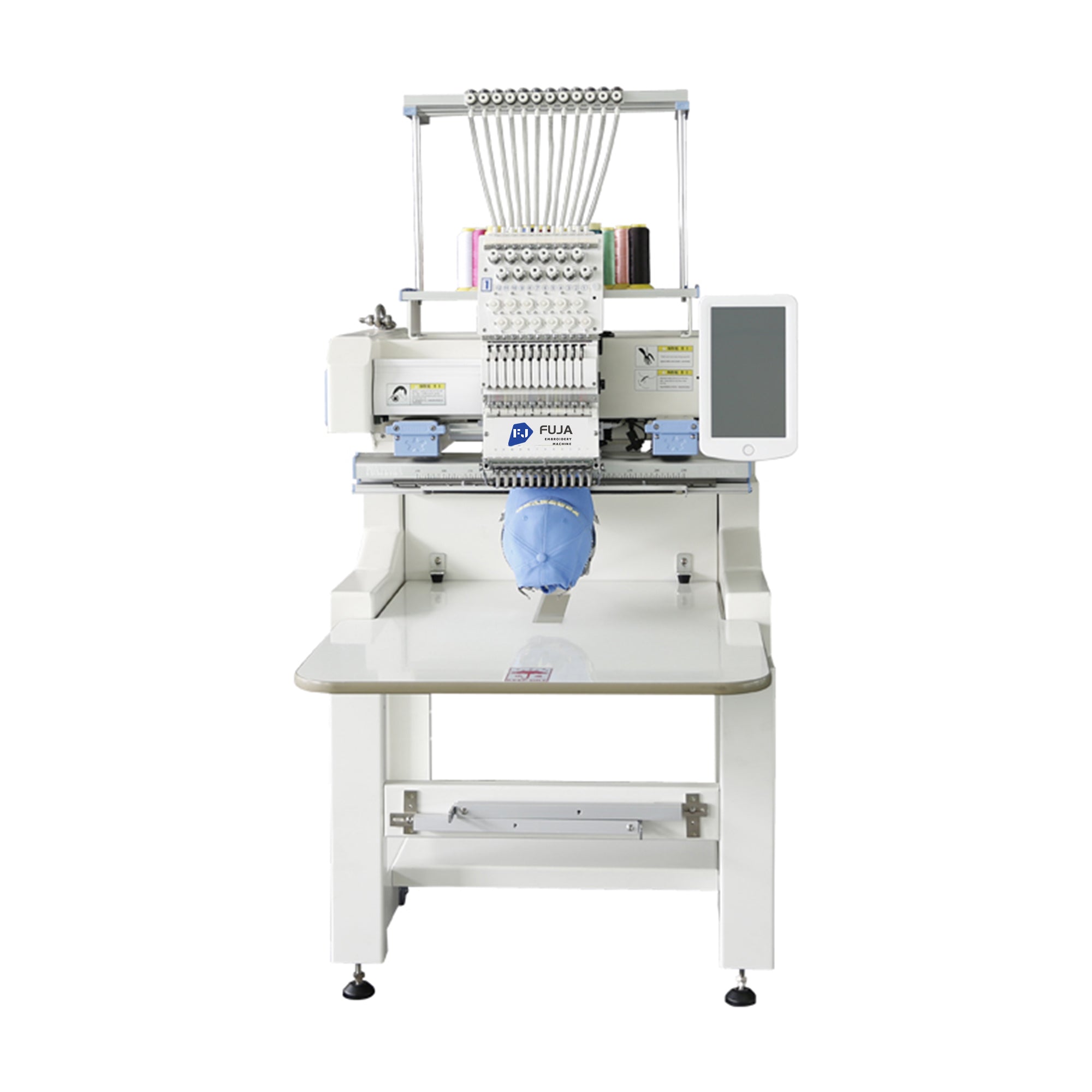 Commercial Single Head Computerized Hat Caps T shirt Embroidery Machine 12 15 20 Needles for 400*500