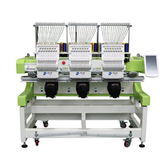 FUJA 3 Head Caps Tshirt Flat Embroidery Machine Computerized 12 15 Needles for 400*500MM