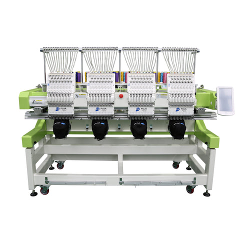 Commercial 12 15 Needle 4 Head Computer Embroidery Machine for T shirt Cap Flat Embroidery 400*450MM