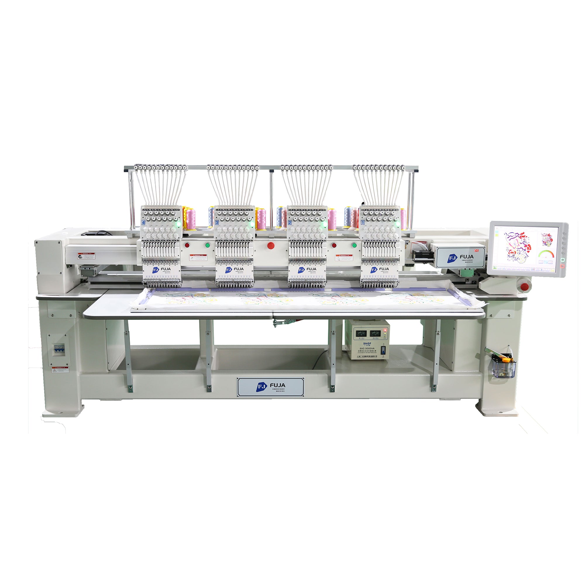 Industrial 4 Heads 12 15 needles T-shirt Cap Embroidery Machine for400*450MM