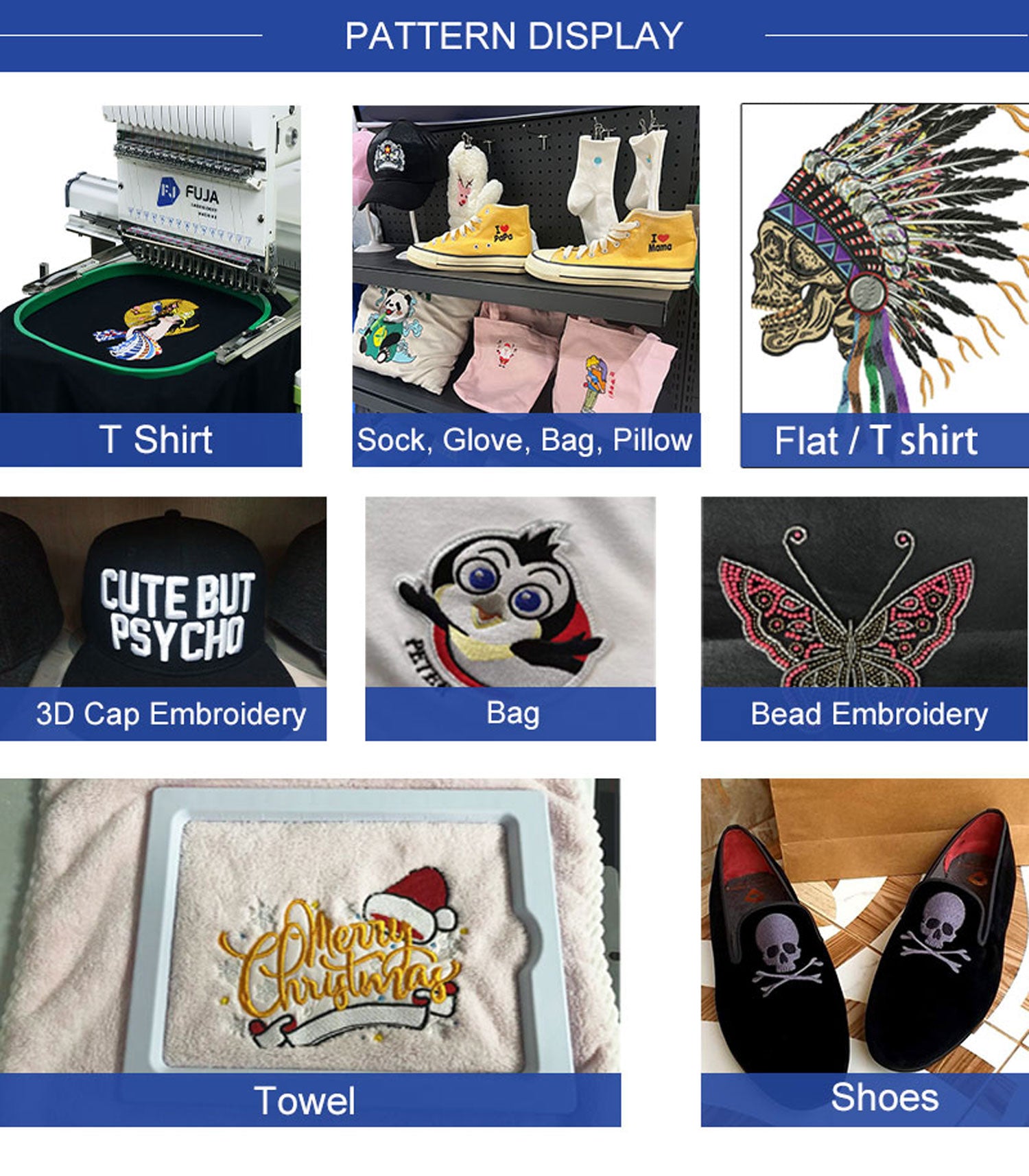 Household Single Head Embroidery Machine 12 Needles for Caps T Shirt 240*320