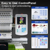 FJ-1501C Single Head 12 15 Needles Embroidery Machine 400*600