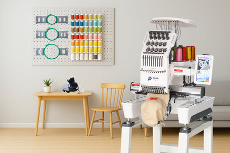 FUJA Household Single Head Embroidery Machine 10 Needles for Caps T Shirt 240*360