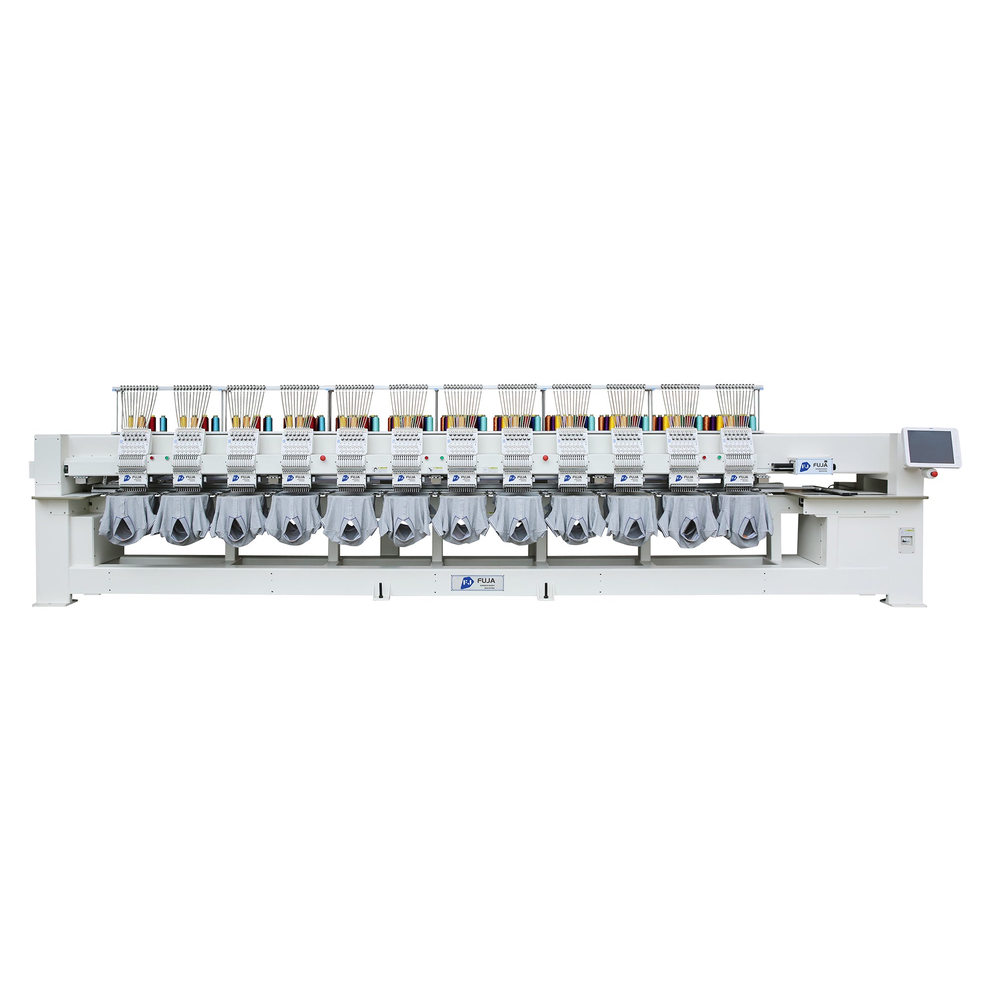FUJA Industrial 12 Head 12 15 needles T-shirt Cap Embroidery Machine for400*450MM