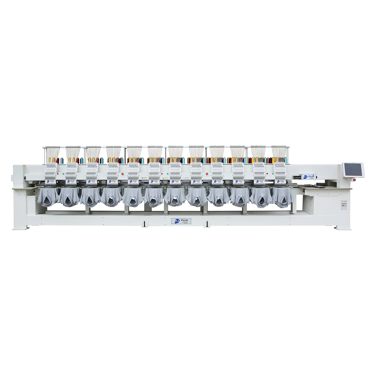 FUJA Industrial 12 Head 12 15 needles T-shirt Cap Embroidery Machine for400*450MM