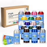 FUJA 20 Color Polyester Embroidery Thread Set, 108D/2, 5000 yd Cones