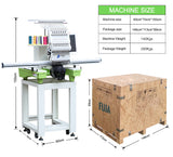Máquina de bordar computarizada FUJA de un solo cabezal, 12 y 15 agujas, para camisetas planas de área grande de China, de 350 x 1200 mm