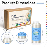 FUJA 20 Color Polyester Embroidery Thread Set, 108D/2, 5000 yd Cones