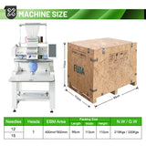 FJ-1501HC Industrial 12 15 Needles Embroidery Machine 400*500
