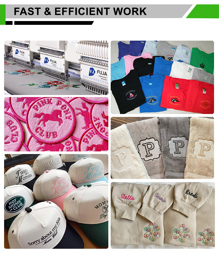 FJ-1504HQ Industrial 12 15 Needles Embroidery Machine 400*450