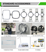 Máquina de bordar camisetas y gorras FUJA Industrial, 12 cabezales, 12 agujas y 15 agujas, para 400 x 450 mm