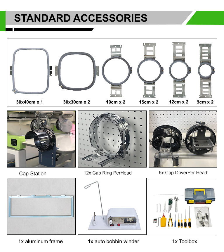FJ-1506HQ Industrial 12 15 Needles Embroidery Machine 400*450