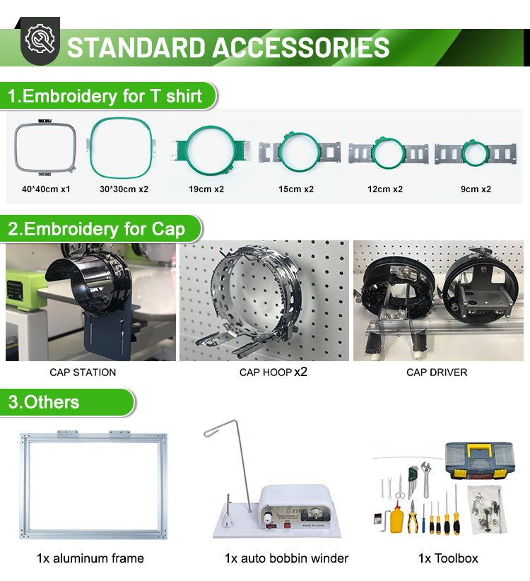 FJ-1501HC Industrial 12 15 Needles Embroidery Machine 400*500