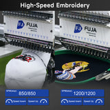 FJ-1501C Single Head 12 15 Needles Embroidery Machine 400*600