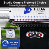 FJ-1501C Single Head 12 15 Needles Embroidery Machine 400*600