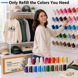 FUJA 63 Color Polyester Embroidery Thread Set, 108D/2, 5000 yd Cones