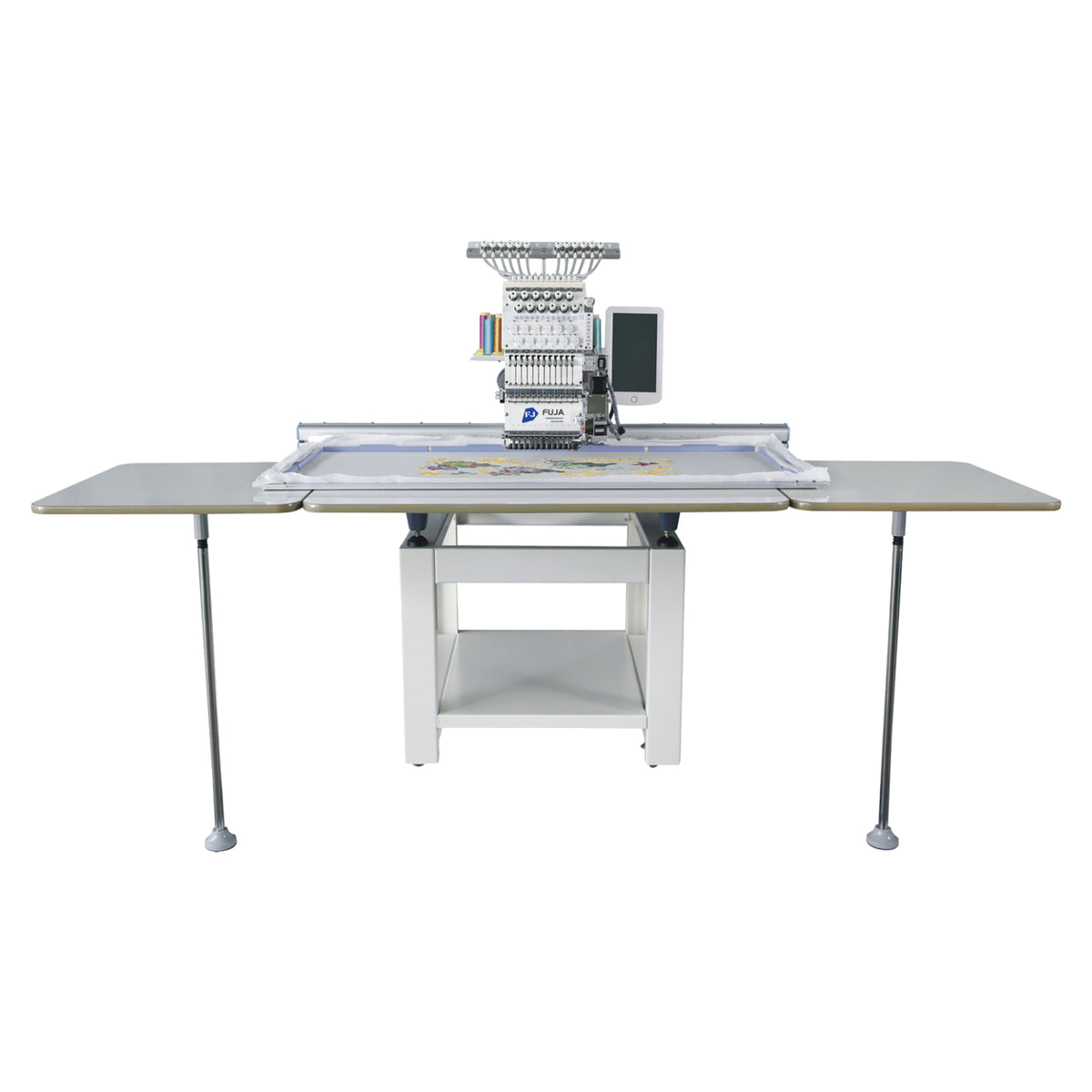 FUJA Flat Single Head Embroidery Machine 12 15 Needles 500*1200mm