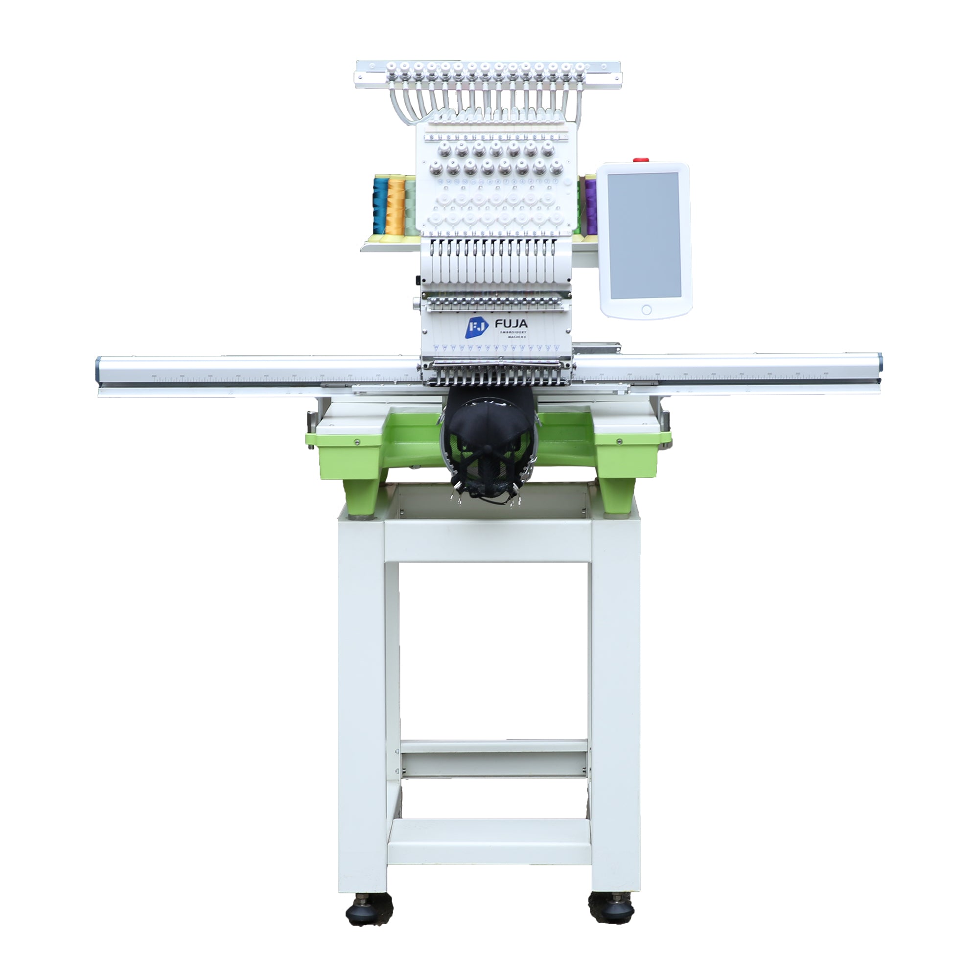 FUJA Single Head 12 15 needles Big Area China Flat T-shirt Hat Computerized Embroidery Machine for 350*1200MM