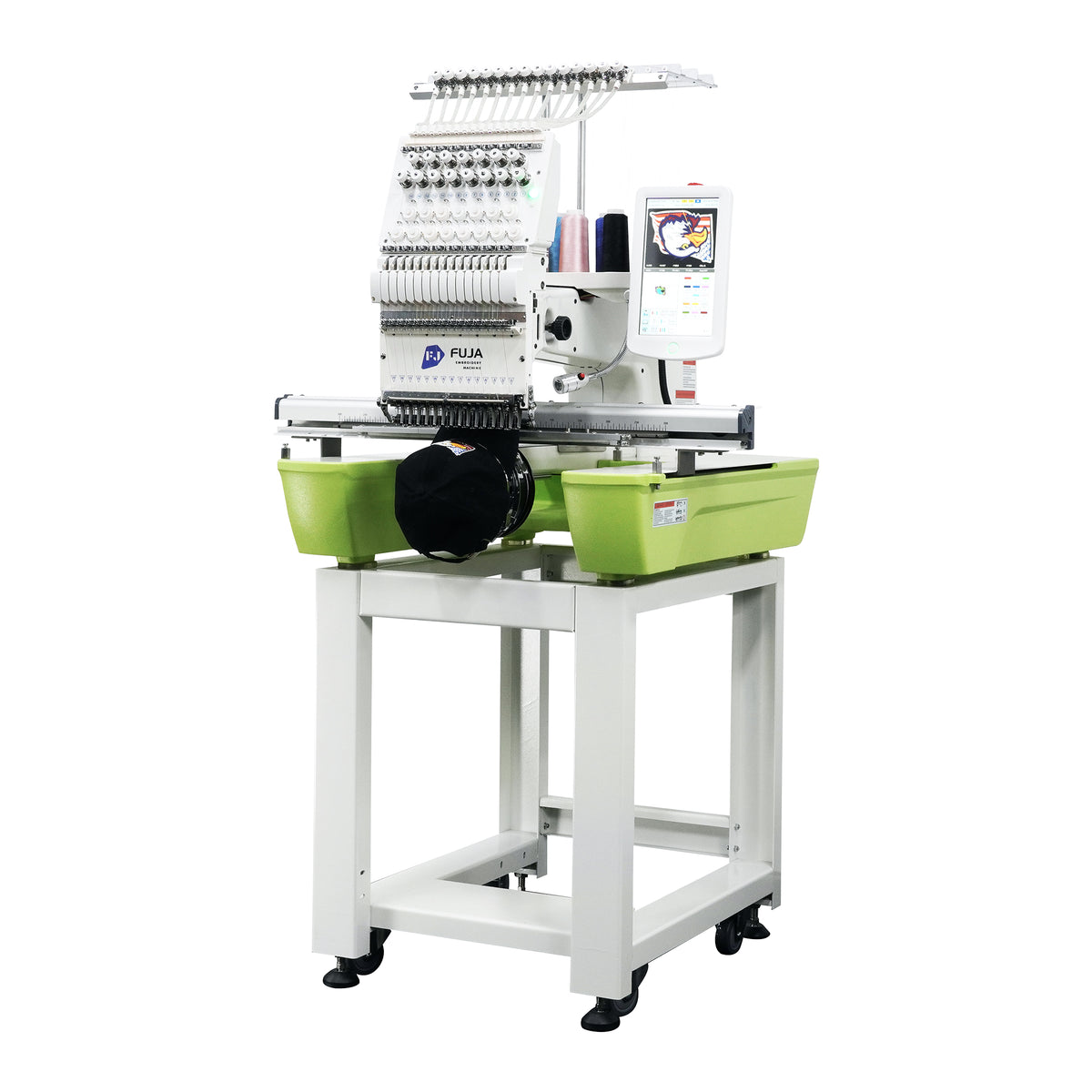 Computer Embroidery Machine Single Head 12 15 Needles Cap Tshirt Flat Embroidery Machine for 400*600MM