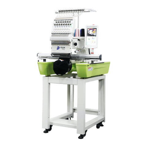 Computer Embroidery Machine Single Head 12 15 Needles Cap Tshirt Flat Embroidery Machine for 400*600MM