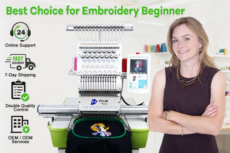 FJ-1501C Single Head 12 15 Needles Embroidery Machine 400*600