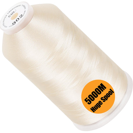FUJA Polyester Embroidery Thread 108D/2 (40 wt), 5000 yd Cone