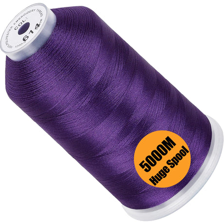 FUJA Polyester Embroidery Thread 108D/2 (40 wt), 5000 yd Cone