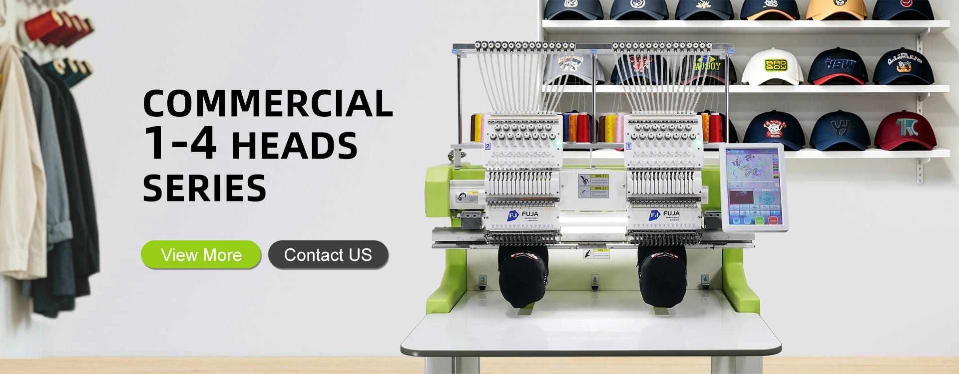 FUJA commercial multi head embroidery machine