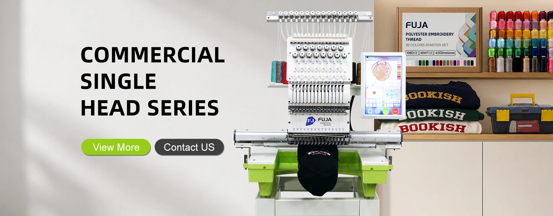 FUJA commercial single-head embroidery machine